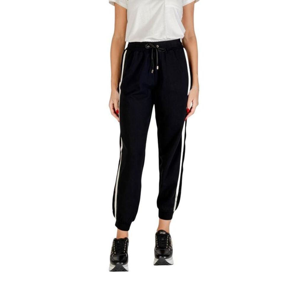 Liu Jo Side Stripe Casual Pants Women black Trousers
